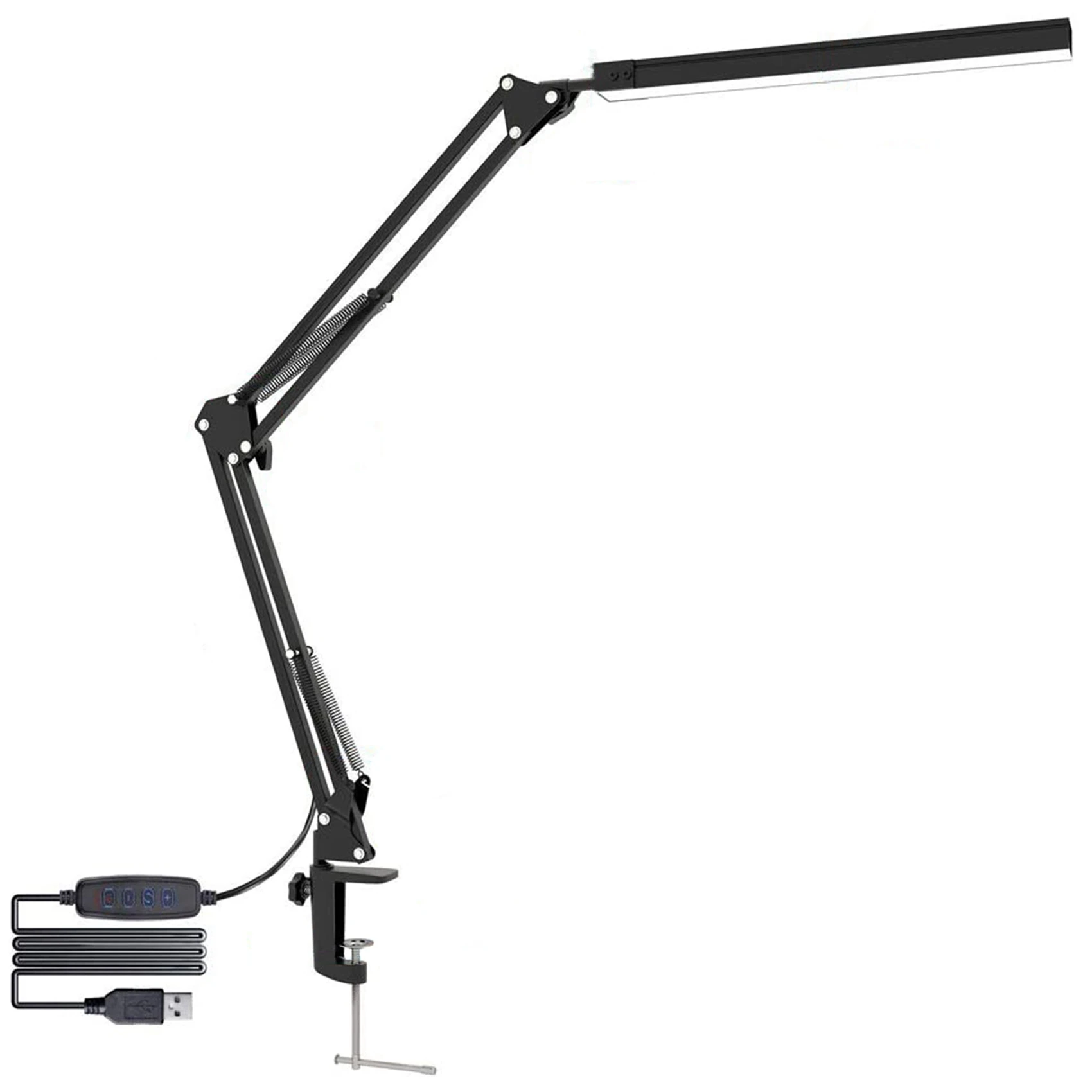 

LED Desk Lamp with Clamp and Remote Control,Eye-Caring Desk Light with Swing Arm,Memory Function for Home Office