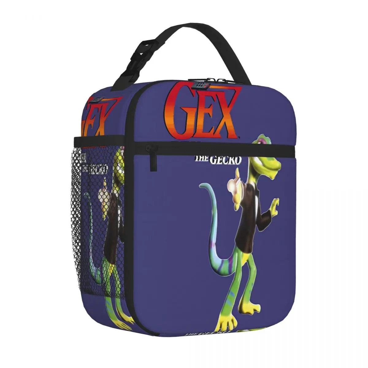 Bolsa de Almoço Compacta Gex Enter The Gecko em Tecido Oxford, Bolsa de Almoço Pequena para Funcionários