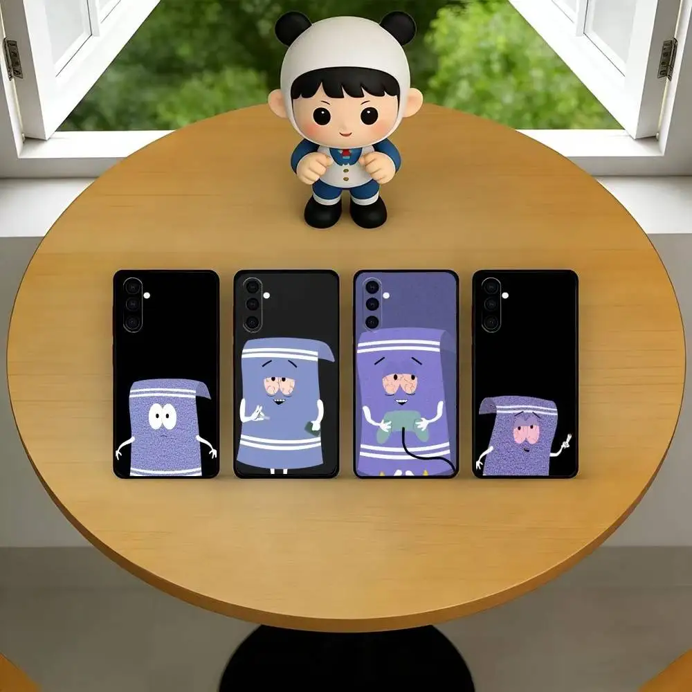 

S-South Park T-Towelie Phone Case Black Silicone Soft For Samsung Galaxy A73,A72,A71,A70,A53,A52,A51