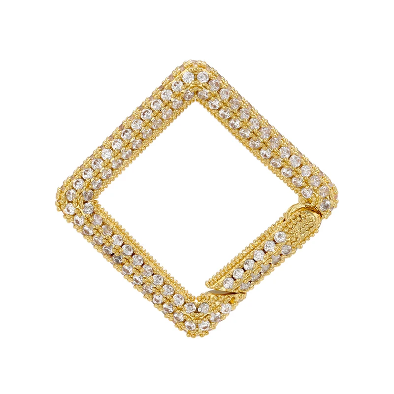 ZHUKOU cubic zirconia Hooks lightning clasp hooks geometric connectors for handmade jewelry making supplies wholesale VK147