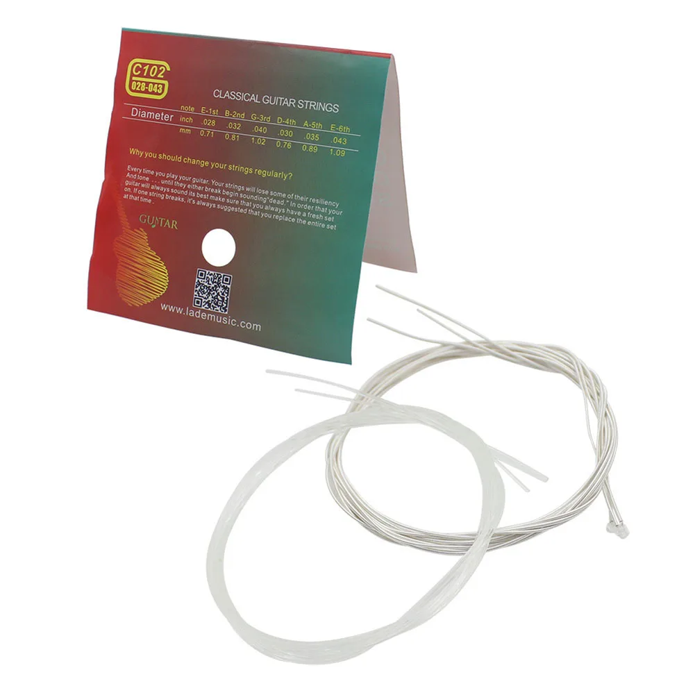 

New Practical Guitar Strings Classical Guitar Transparent & White For Classical Guitars Guitar Strings IRIN Nylon