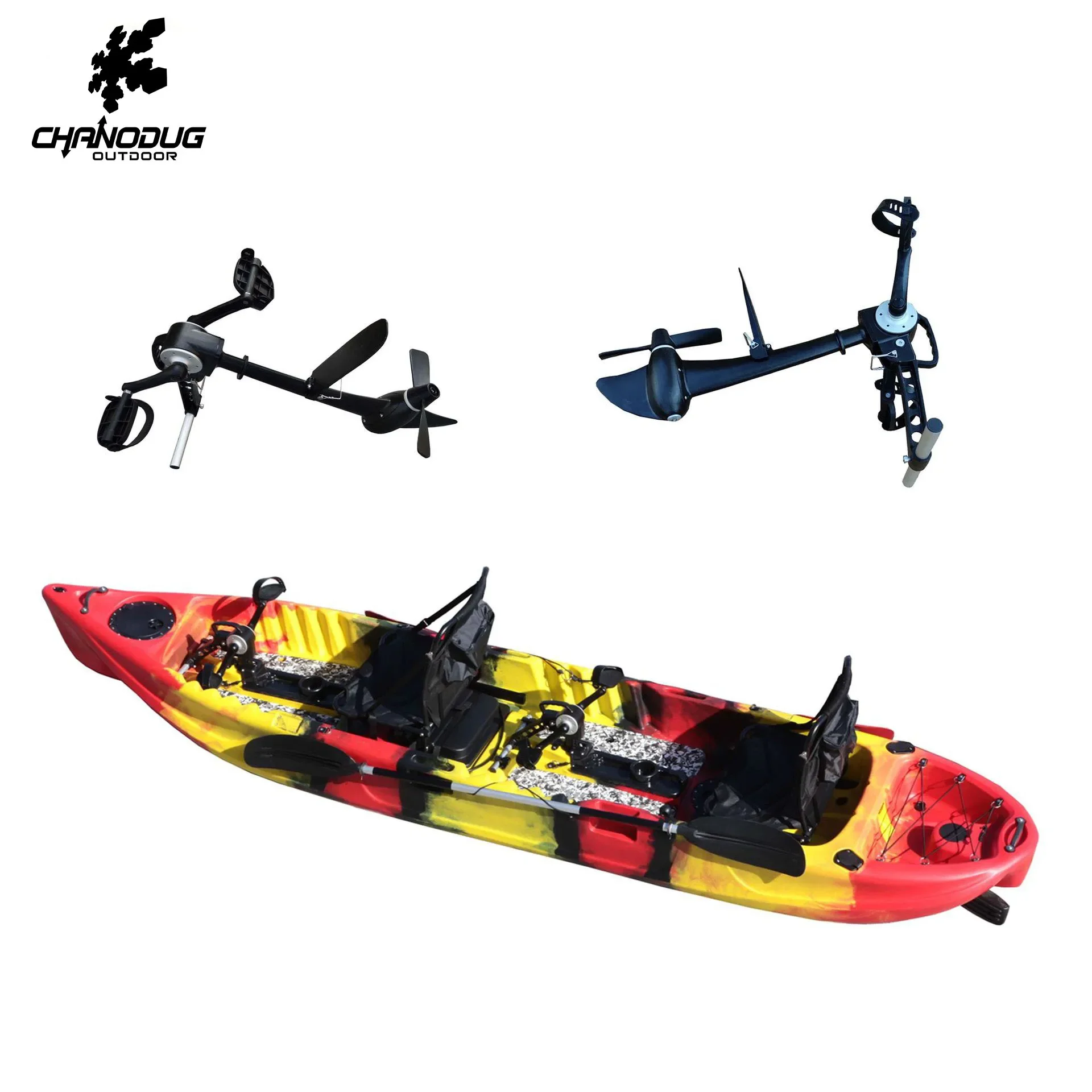 

13FT Wholesale 2 Person Pedal Drive Fishing Boats Kayak in Canoe/kayak with Motor Ship To The Port