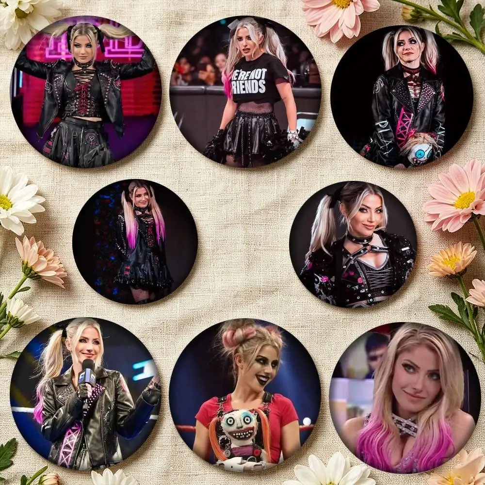 Badges ronds personnalisés A-Alexa B-Bliss Club Bar 25 32 44 58 75mm, broches, épingles, accessoires, cadeau
