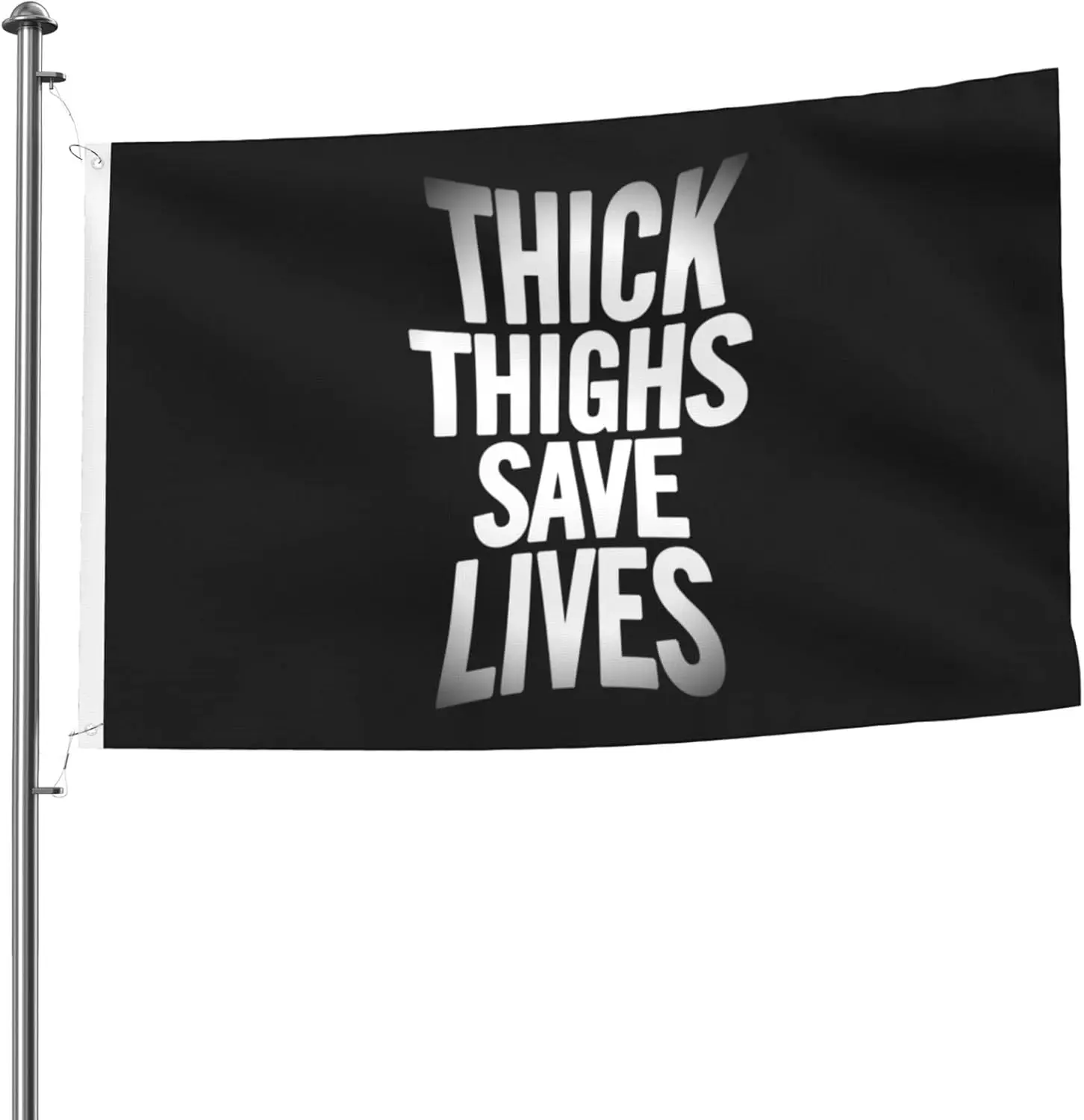 Flagicts 100% Polyester Thick Thighs Save Lives Flag