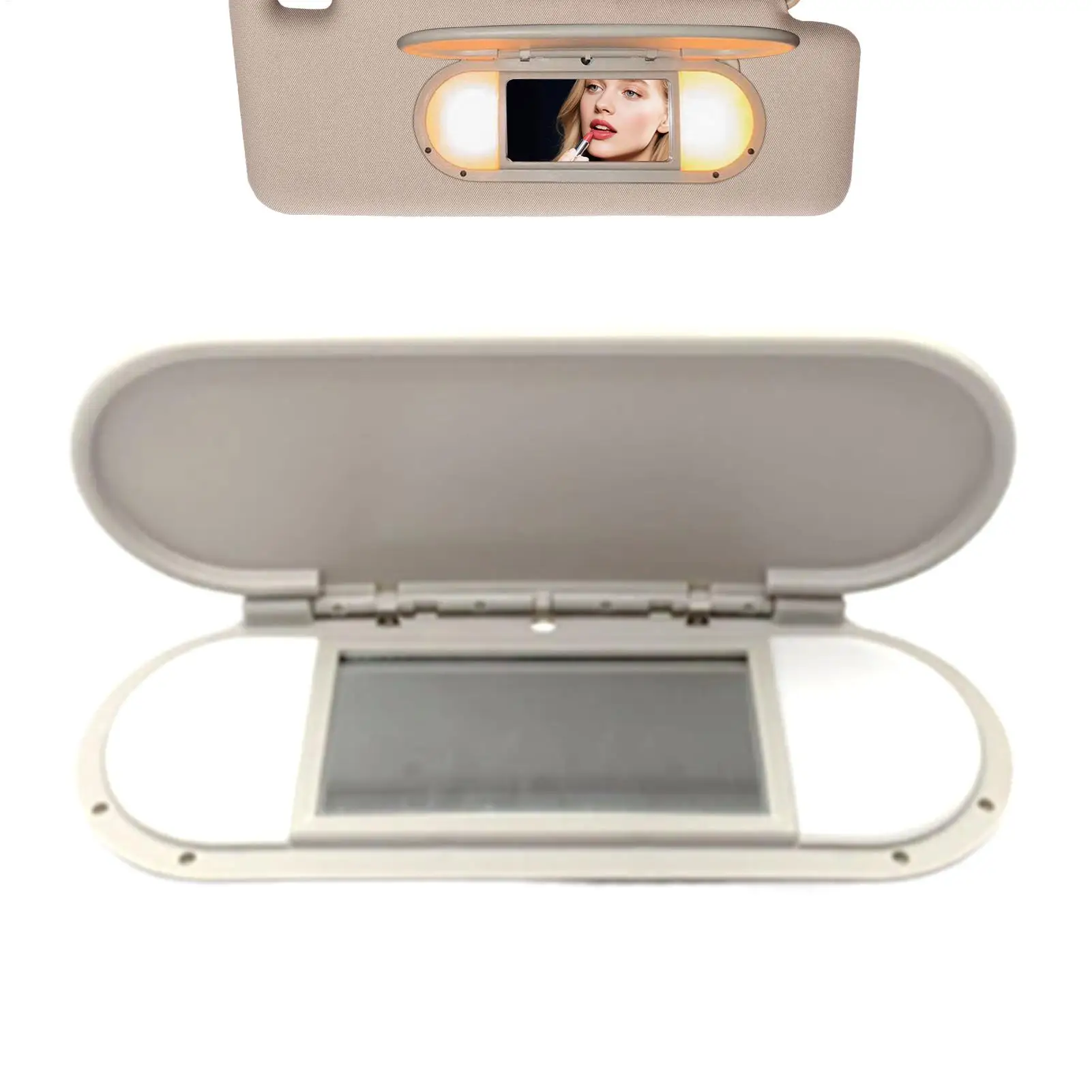 Car Visor Mirror Cover Rear View Makeup Mirror Replacement Accessories For Vehicle Truck Left Right Side Daily Commuting Outdoor