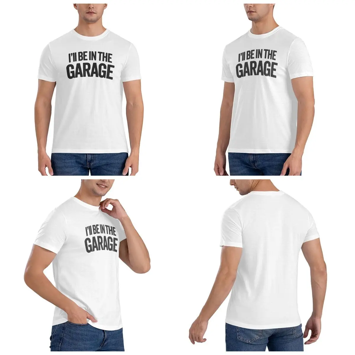 I'll Be In The Garage - Dad's Hideaway Men T-Shirt Fashion Oversized T Shirts Men's O-Neck Cotton Tees Short Summer Male