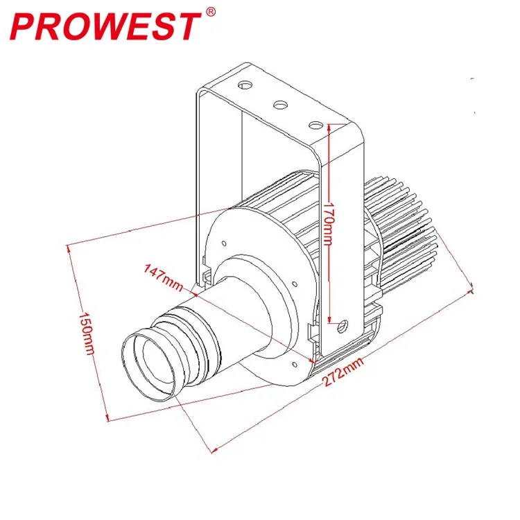 30W outdoor Ip65 HD lens rotating gobo trademark projection light logo projector advertising lights