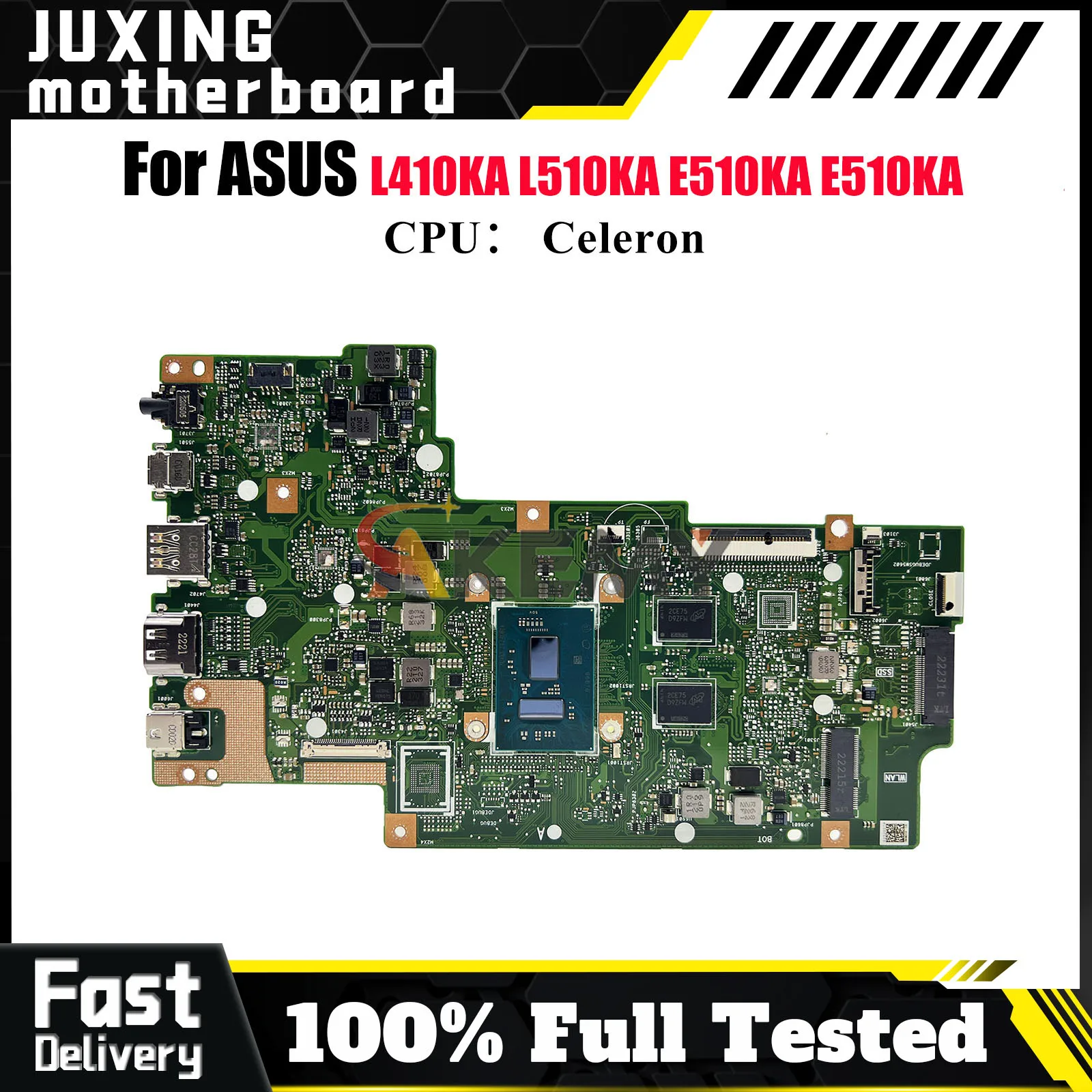 

E510KA Материнская плата для ноутбука ASUS EeeBook E510KA E510K L510KA L410KA Материнская плата для ноутбука с процессором Celeron tests ОК быстрая доставка