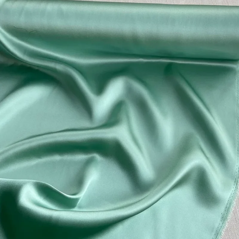 6A Grade Best Quality Luxury Plain Solid Color Natural 100% Pure Silk Charmeuse Satin Fabric for Sleepwear Dress Pillowcases