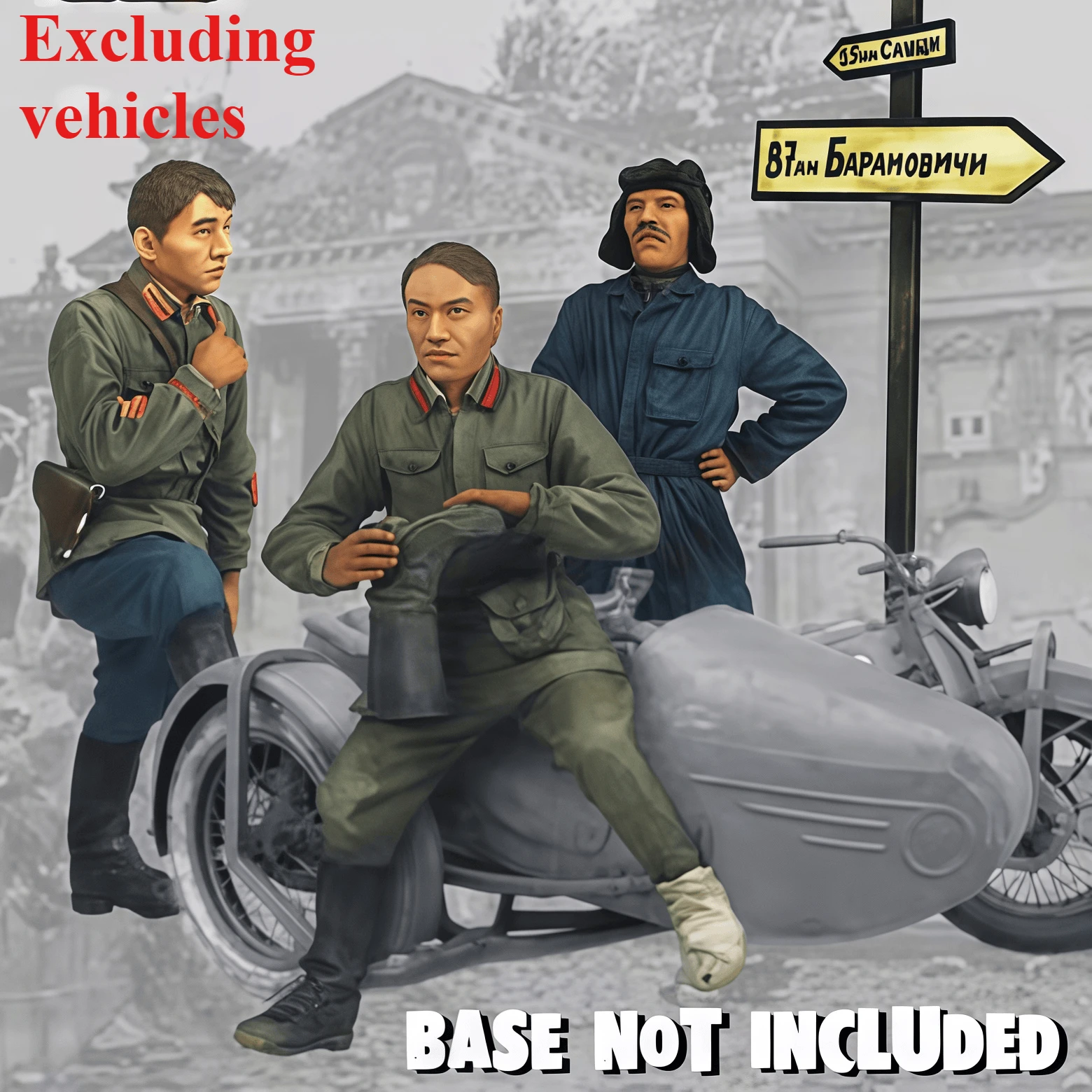 

1:35 модель из смолы GK, 3 советских солдатов, неокрашенная, необходимо собранно (кроме транспортных средств)