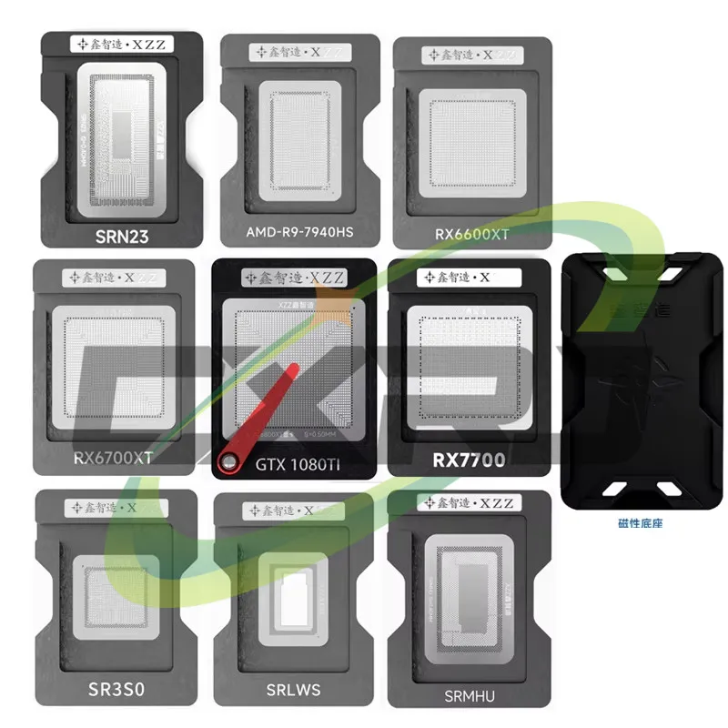 1Pcs XZZ CPU solder paste/ball stencil for laptop AMD R9-7940HS RX6600XT RX6700XT RX6800XT RX7700XT SR3S0 SRLWS SRMHU SRN23