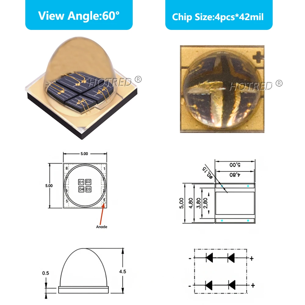 LED 10W infrarossi IR 940nm ad alta potenza 5050 XML Bead Chip emettitore 4Chip staffa in ceramica DC2.5-4.0V 1500mA per telecamera per visione