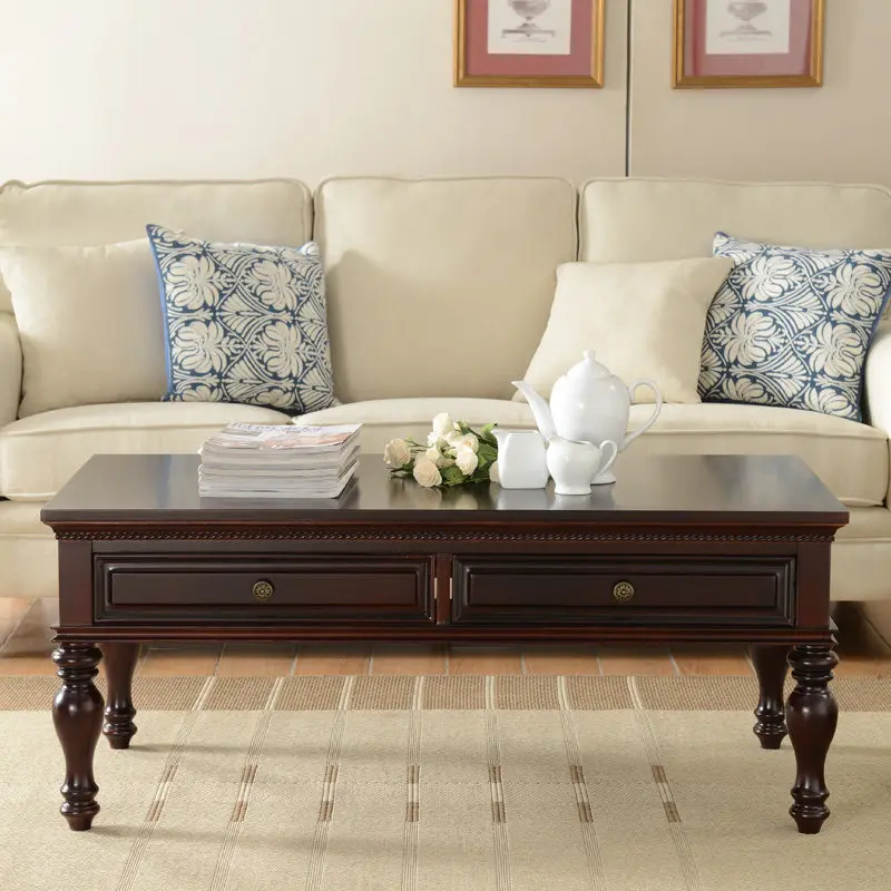 coffee table simple living room small apartment rectangular coffee table TV cabinet combination with pumping storage