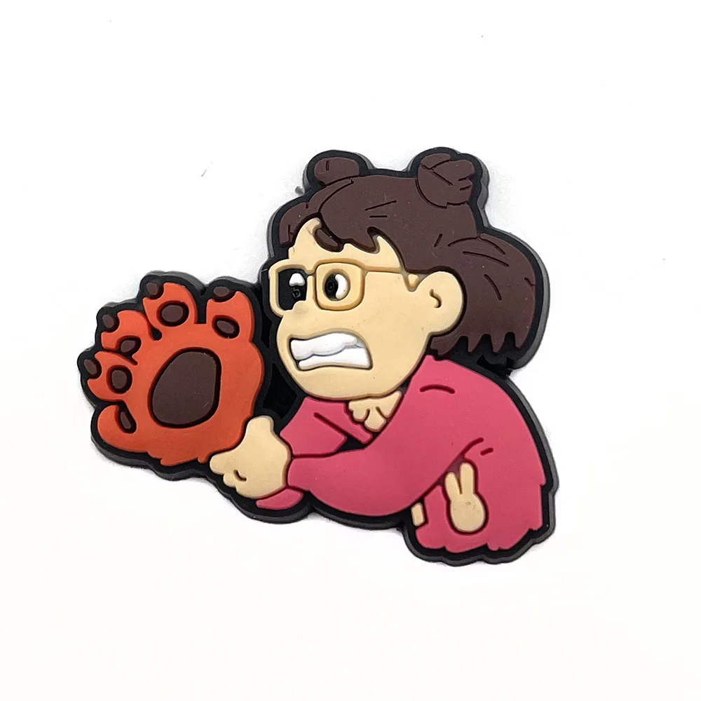 Disney Rothaariges Panda-Mädchen, 9–100 Stück Schuhanhänger |   Niedliche PVC-Accessoires für Clogs und Sandalen |   Kinder DIY Dekoration Party Weihnachtsgeschenk