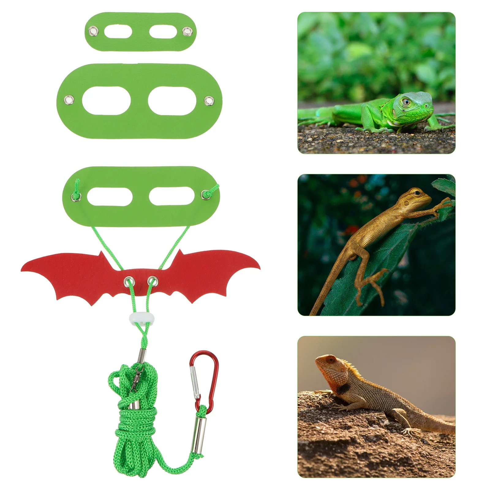 

Lizard Pet Leash Harness Set Durable Wings Vest Hat Accessories Outdoor Exercise Crawling Bearded Dragon Harness