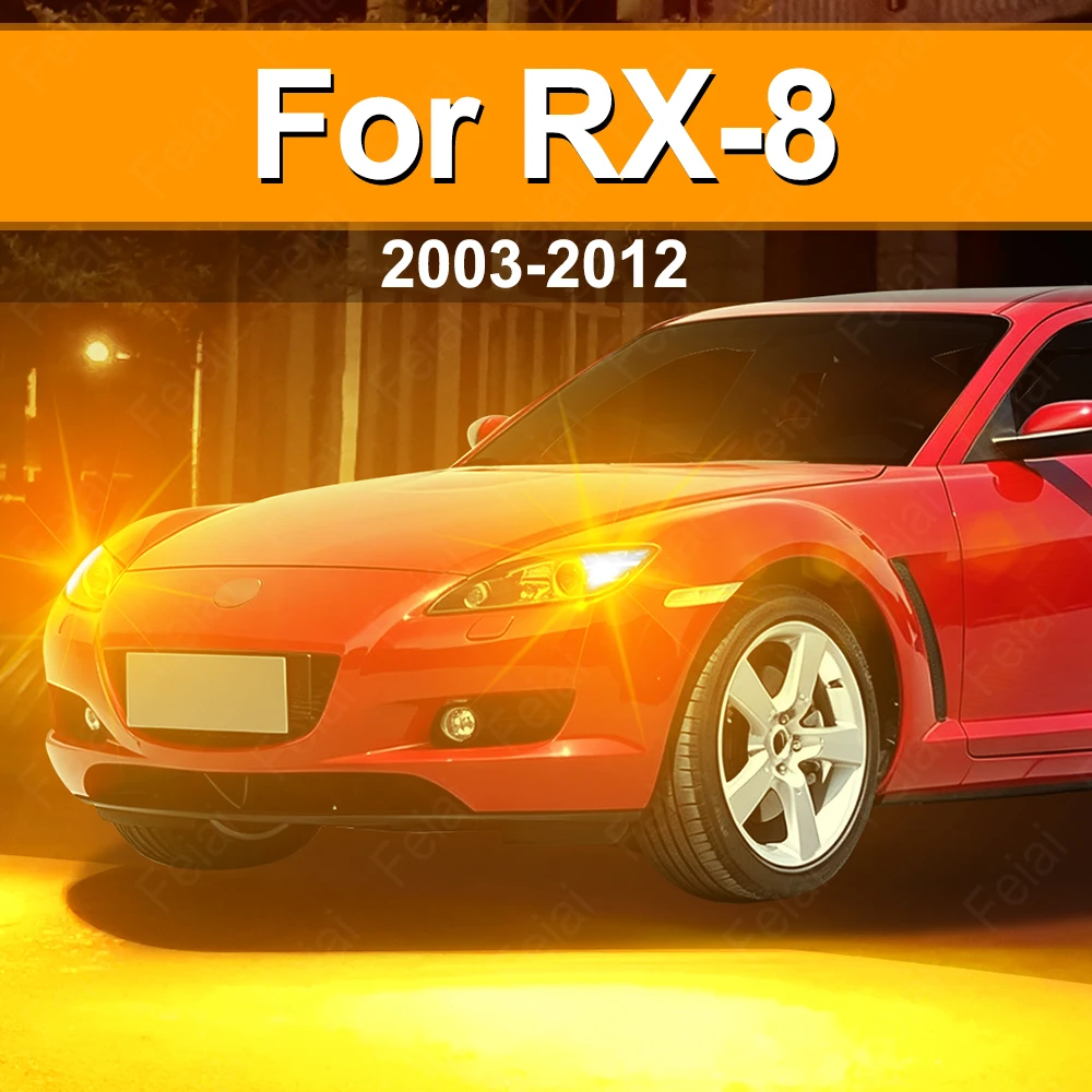 For Mazda RX-8 Turn Signal LED Light Car Indicator Bulb Amber RX8 2003 2004 2005 2006 2007 2008 2009 2010 2011 2012 Accessories