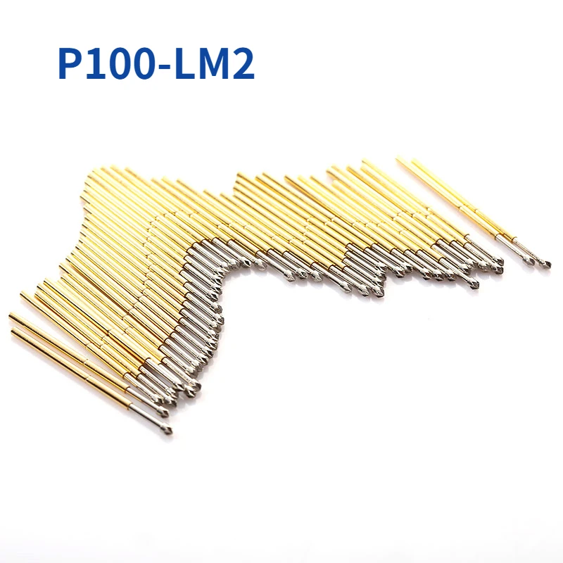 100PCS/package P100-LM2 Crown Head Spring Test Needle Needle Tube Outer Diameter 1.36mm for Circuit Board Inspection