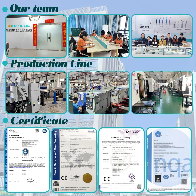 1 to 5 Red Contra Angle with Fiber Optic Low Speed Contra Angle Handpiece Denta Equipment