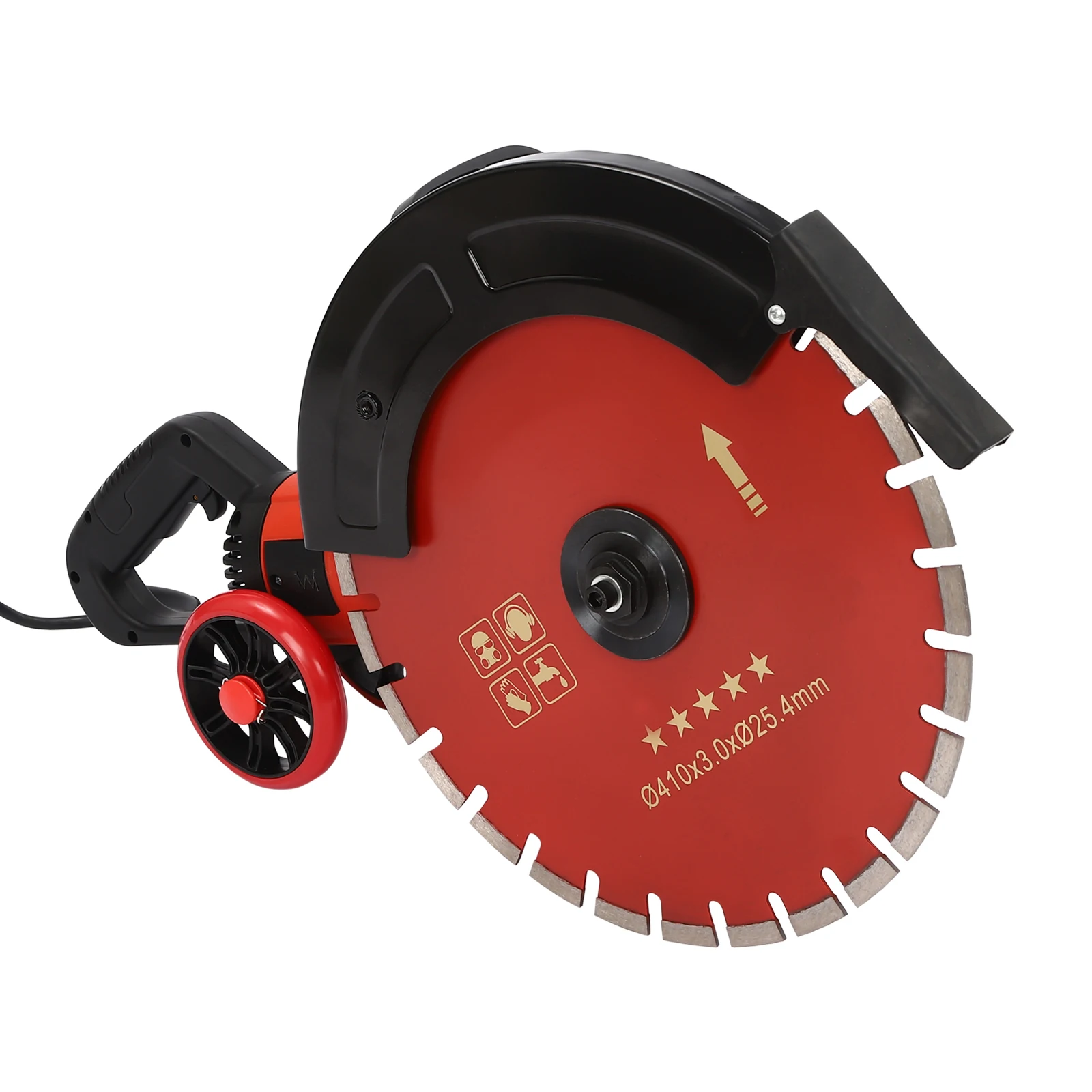 16 inch 4000W elektrische betonzaag, metselwerksnijder, sleufmachine, 165 mm snijdiepte met waterpomp voor het groeven van steen- en bakstenenmuren