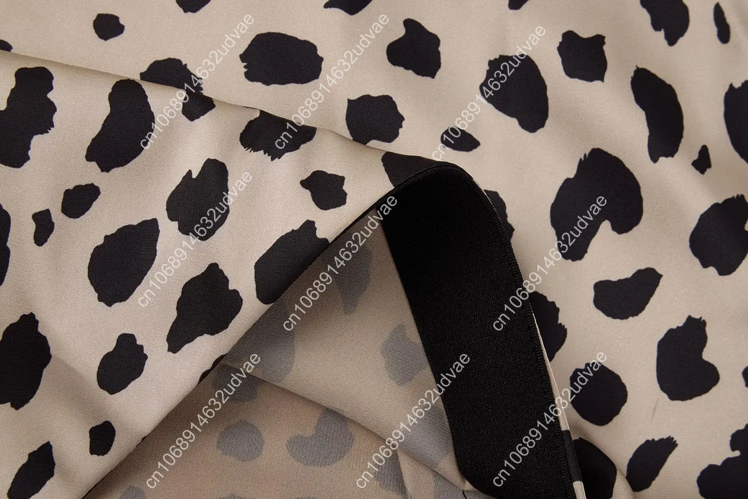 تنورة نسائية بطبعة الفهد ميدي طويلة الطول من الساتان الحريري بخصر عالٍ تنانير مرنة #6