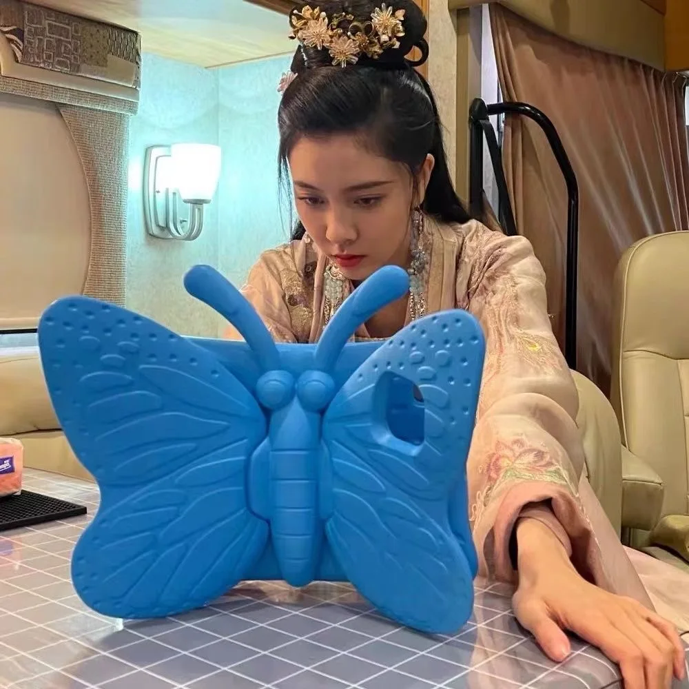 Farfalla creativa del fumetto adatta per la copertura protettiva dell'ipad, silicone.