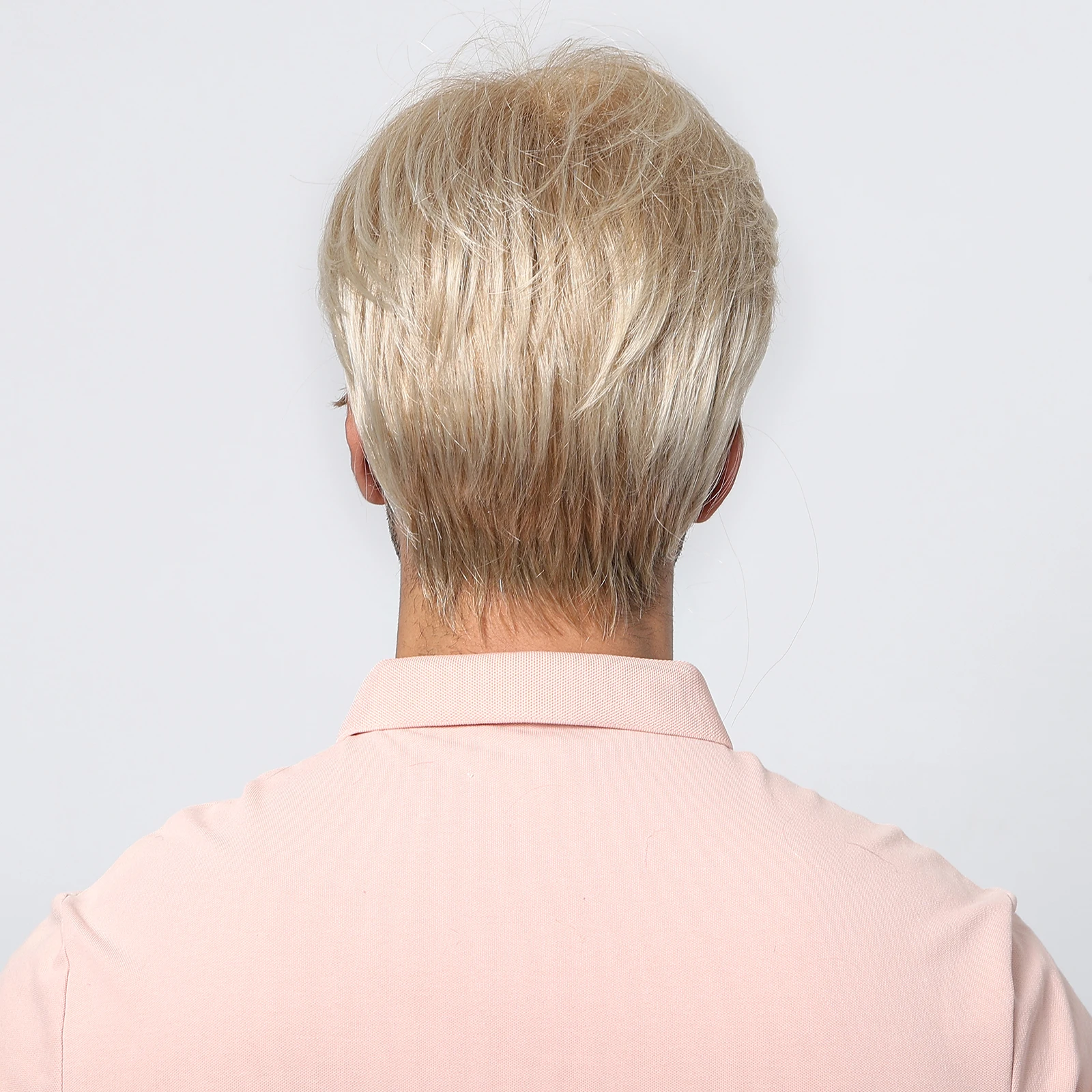 Easihair blonde kurze gerade synthetische Perücken für Männer flauschige Pixie Cut Perücke goldene natürliche geschichtete Haar perücke hitze