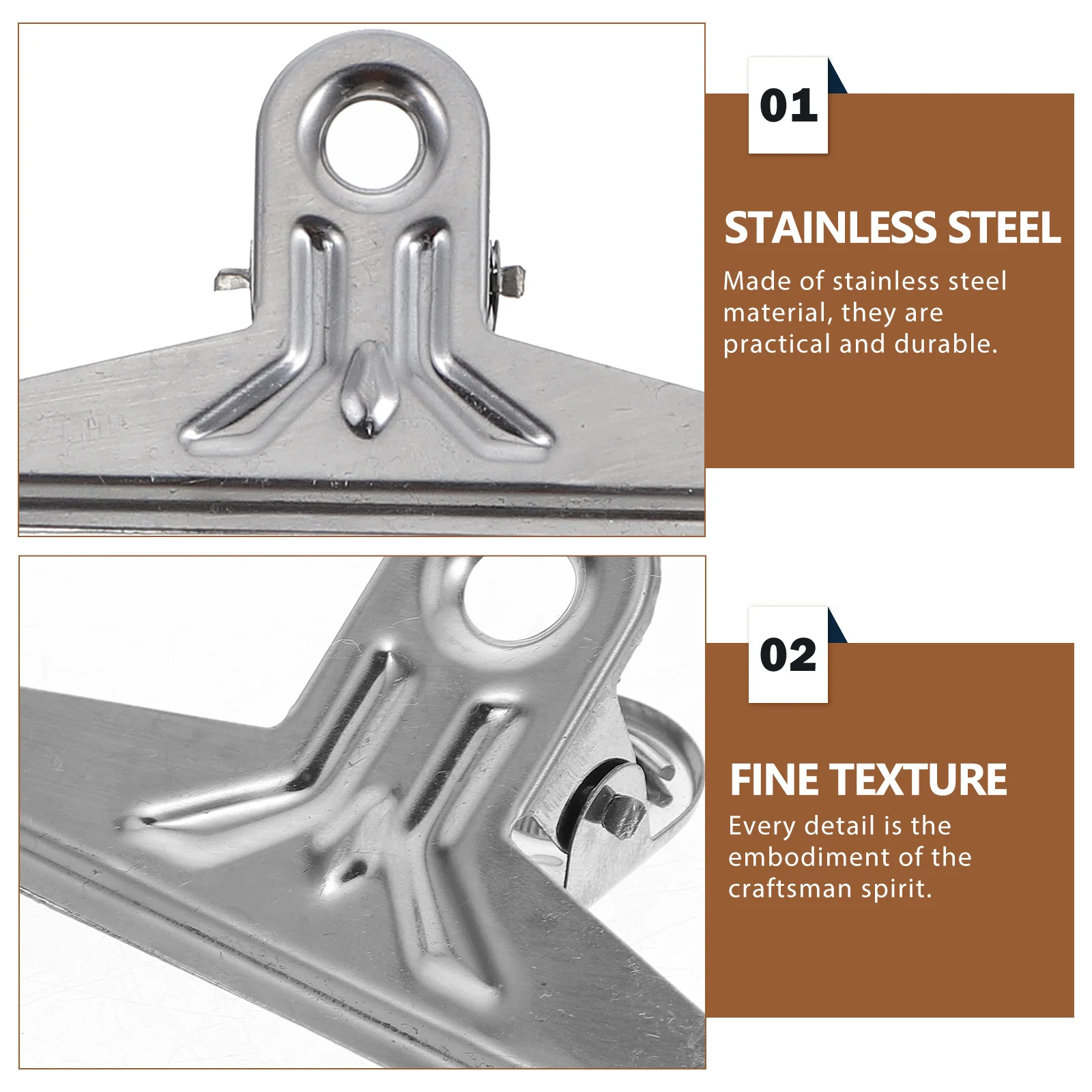 

20 pcs Stainless Steel Binder Large Drawing Board Clips For Artists Students Oil Painting Frame Clamp Metal File Binder Sketch