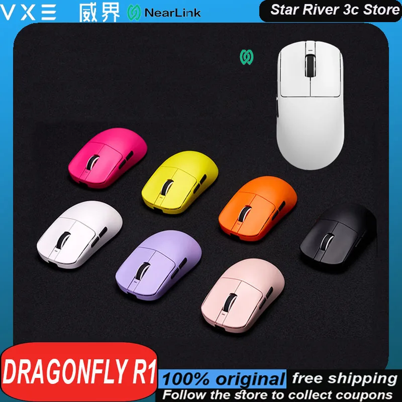 VGN VXE Dragonfly R1 Wireless Mouse Paw3395 Star Flash Edition Ergonomics Long Battery Life Customized Gaming Mouse Laptop Gift