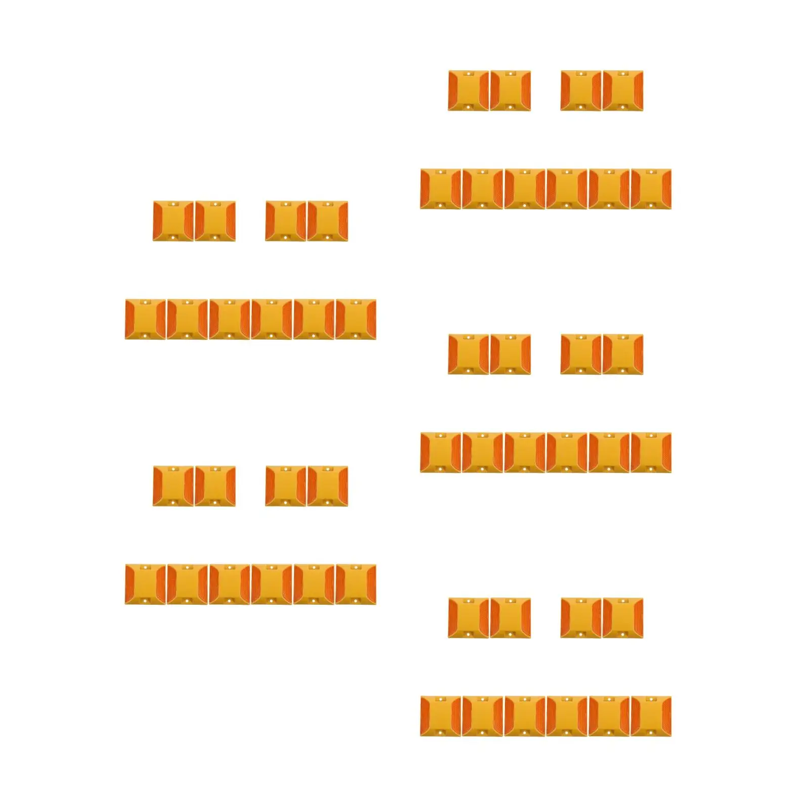 

5pcs 5 Pack Studs Road Marker Rectangle Reflective Driveway Markers Pavement Reflectors