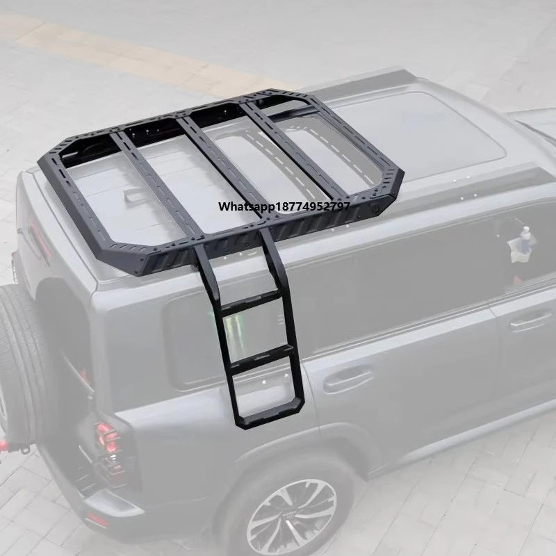 High Quality Car Exterior Modification Accessories Steel Side Ladder Removable Luggage Roof Rack for Haval H9 2025 Accessories