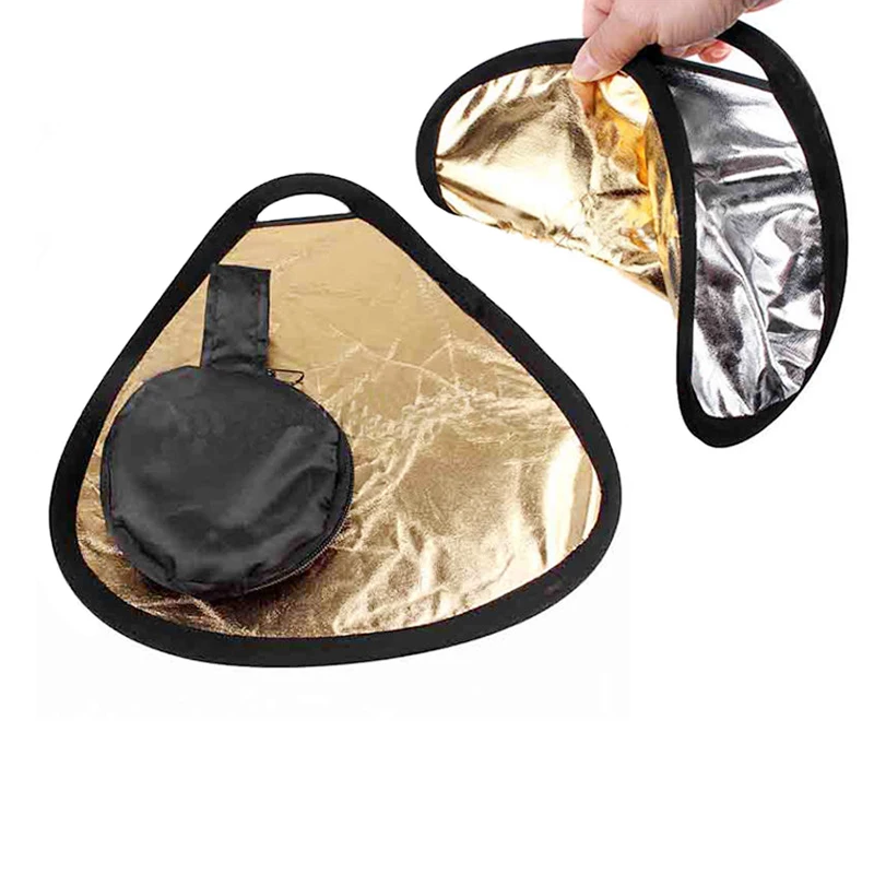 30cm Gold/Silver/White Portable Folding Handheld Photograph Reflector /Reflective panel With bag for Canon Nikon Sony