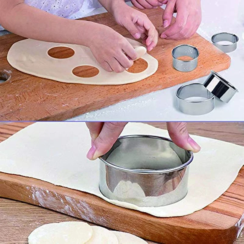12 Pieces Round Cookie Biscuit Cutter Set,Graduated Circle Pastry Cutters,Stainless Steel Cookie And Donut Cutter Ring Molds