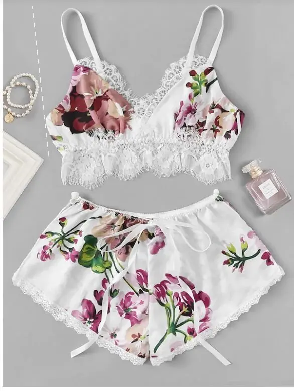 Sexy plus Size Lingerie Women's Underwear Pajamas 2020 V-Neck Sleeveless Separate Style Home Clothes Sleepwear