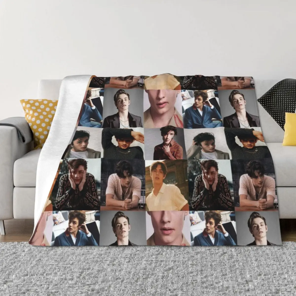 

Louis Patridge Collage Throw Blanket Bed Loose Beach Plush Blankets
