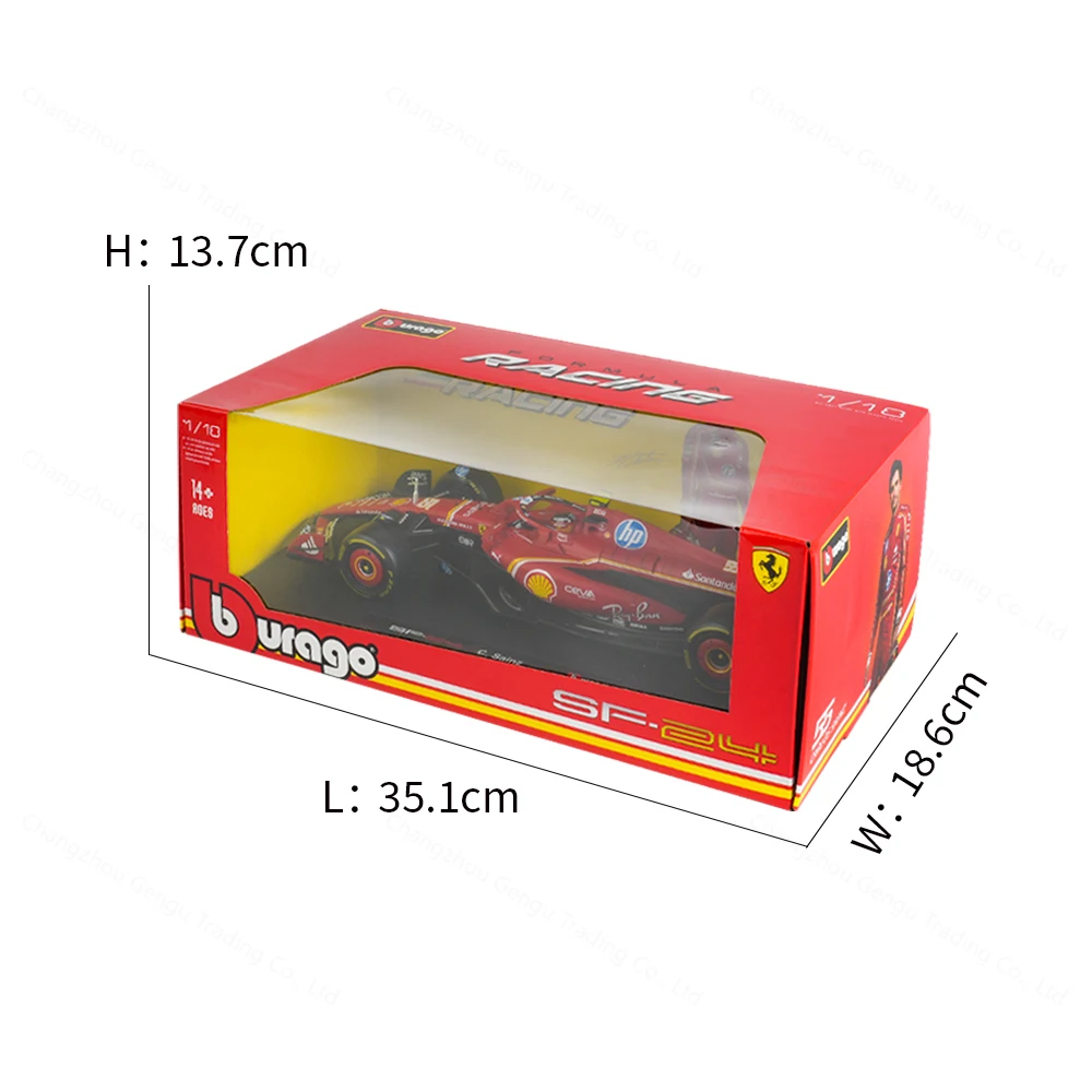 Bburago 1:18 Ferrari SF24 2024 # 16 # 55 F1 Racing Formula Car Statische gegoten modelauto van legering