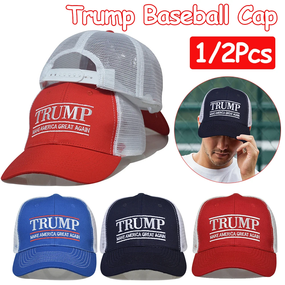 

1/2Pcs Unisex Make America Great Again Donald Trump Baseball Cap 2024 Republican USA Embroidered Hat Snapback President Hat