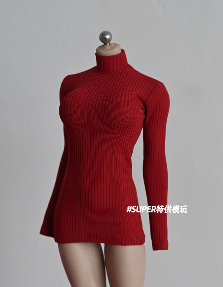 1/6 Scale female dolls clothes Ada wong Knitted turtlenecks MTTOYS head sculpt fit 12'' action figure body model