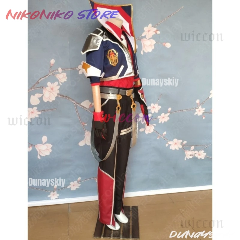 Ezreal ssiDisfraz Battle Academia Ezreal Disfraz Conjuntos completos Peluca LOL Battle Academia Trajes de fiesta de Halloween para mujeres y hombres