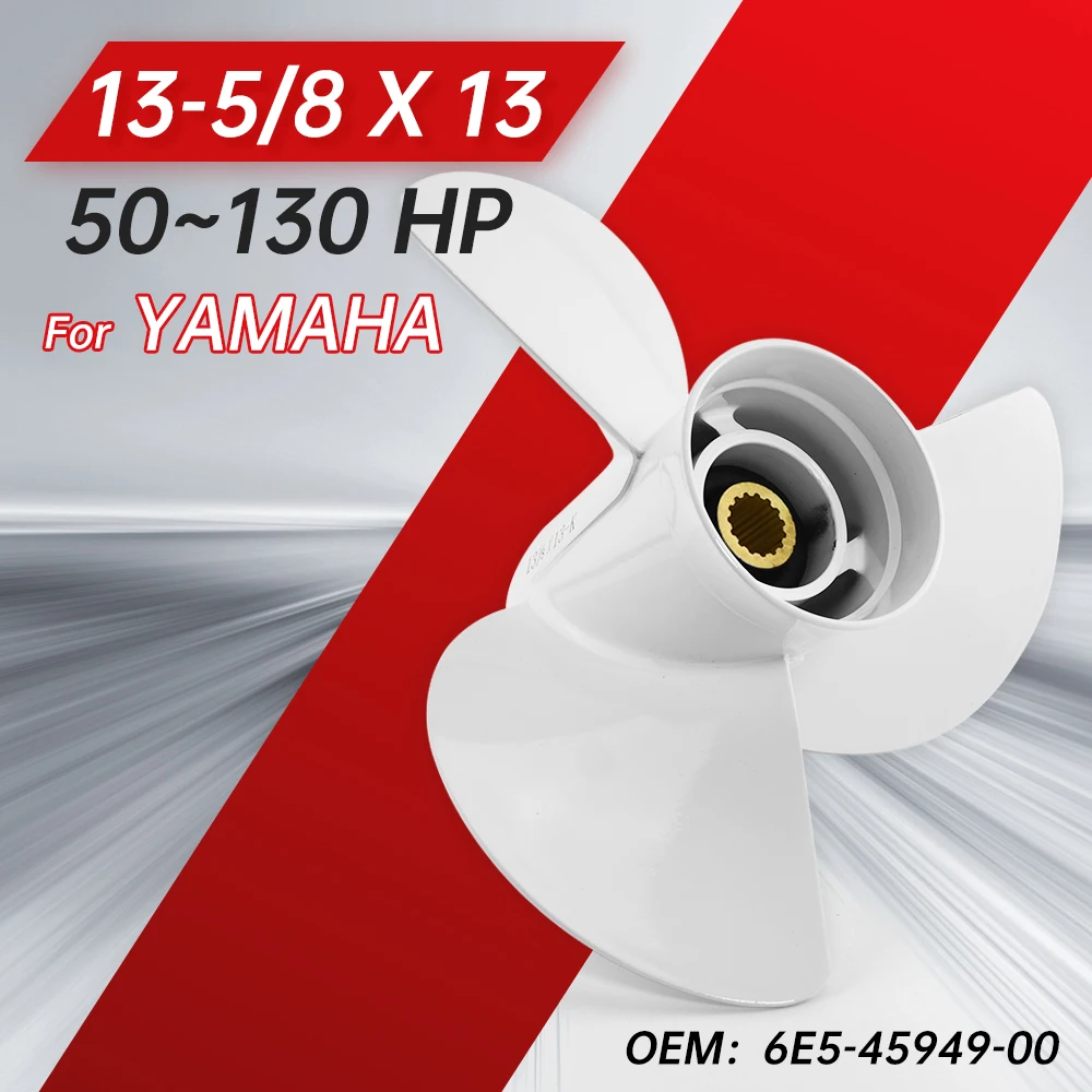 

Подвесной Пропеллер для Yamaha 13-5/8x13 6E5-45949-00-EL подходит для лодочных моторов 50-130 HP-винт из алюминиевого сплава, 3 лопасти, 15 сплавов