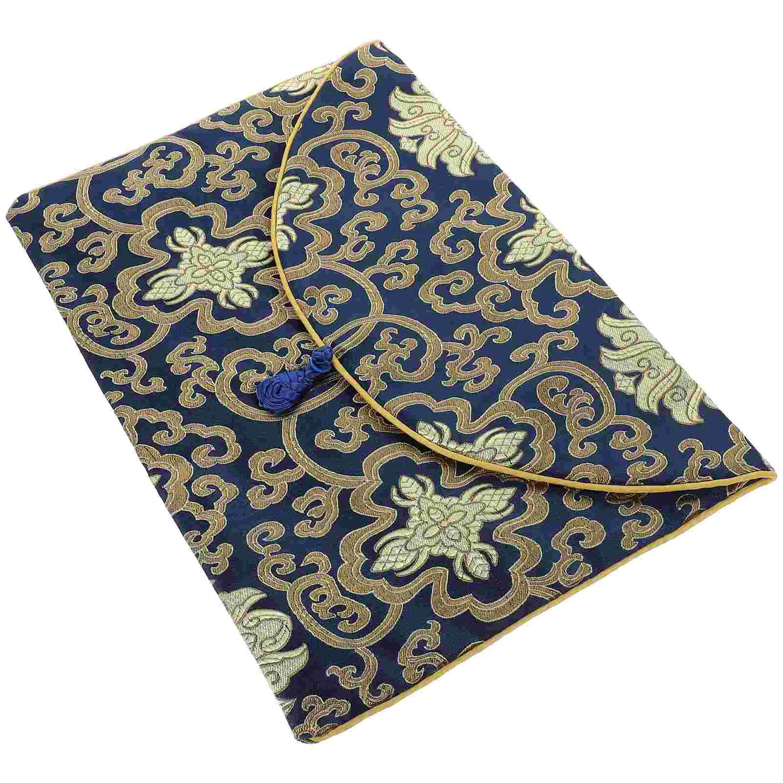 

Scriptures Pouch Brocade Bag Jewelry Pouch Delicate Small Office Scripture Cloth Storage Pouch Retro