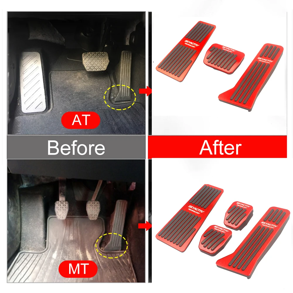 Für Mazda 2 3 6 CX-5 CX5 CX5 CX3 CX8 CX9 2012 - 2018 2019 2020 2021 2022 2023 2024 Auto Fuß Kraftstoff Bremspedal Abdeckung Zubehör – Detail 2