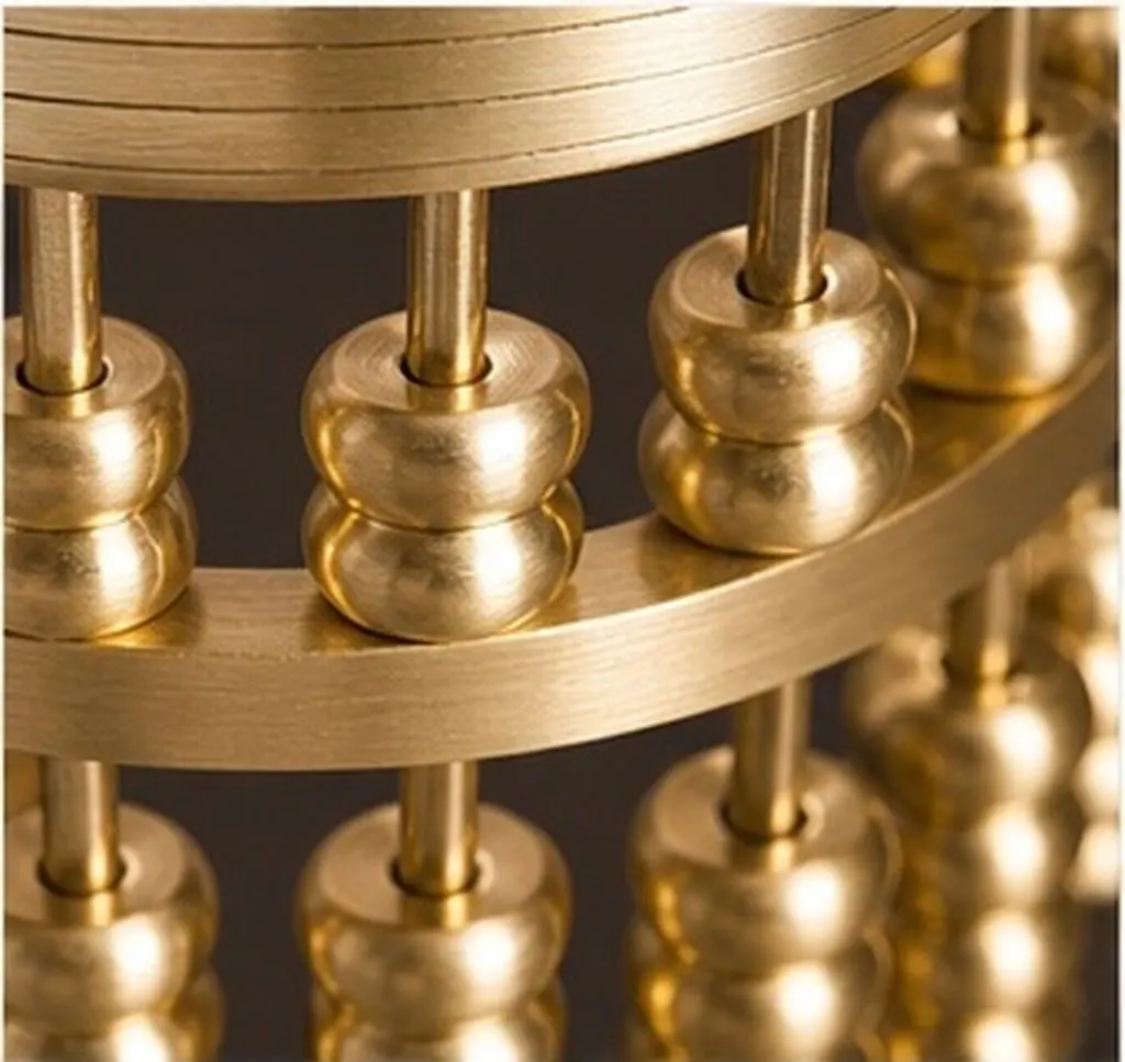 Brass Abacus Pen Holder Organizer Desk Organizer For Front Desk Pen Collectors Chinese Style Pencil Desktop Makeup