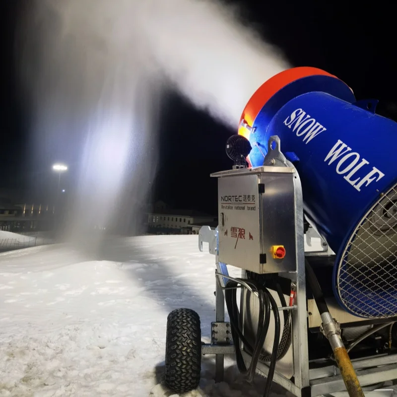 منتجع التزلج المدافع الاصطناعي الشتاء آلات صنع الثلوج ذات درجة حرارة منخفضة عالية الكفاءة إنتاج الملعب #6