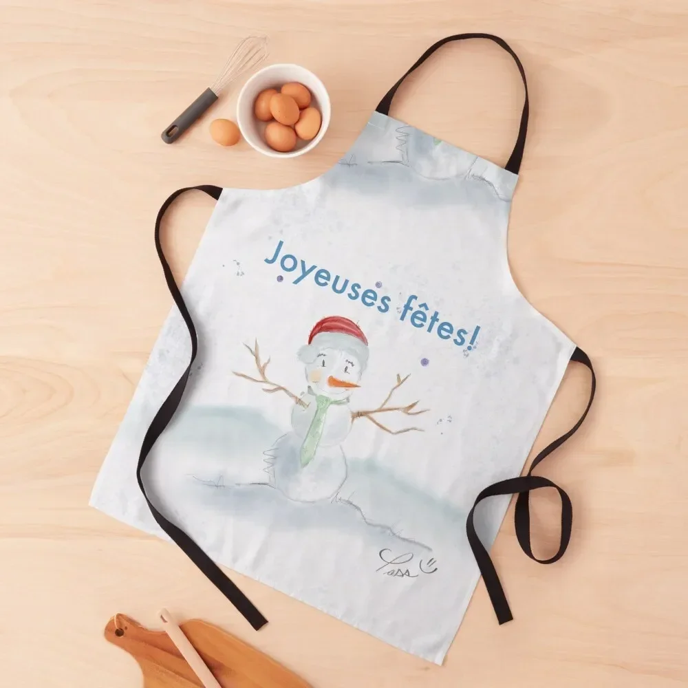 Digital Art, Joyeuses fêtes illustration fait par Pascale Breton une artiste Canadienne Apron Home Utensils painting Apron