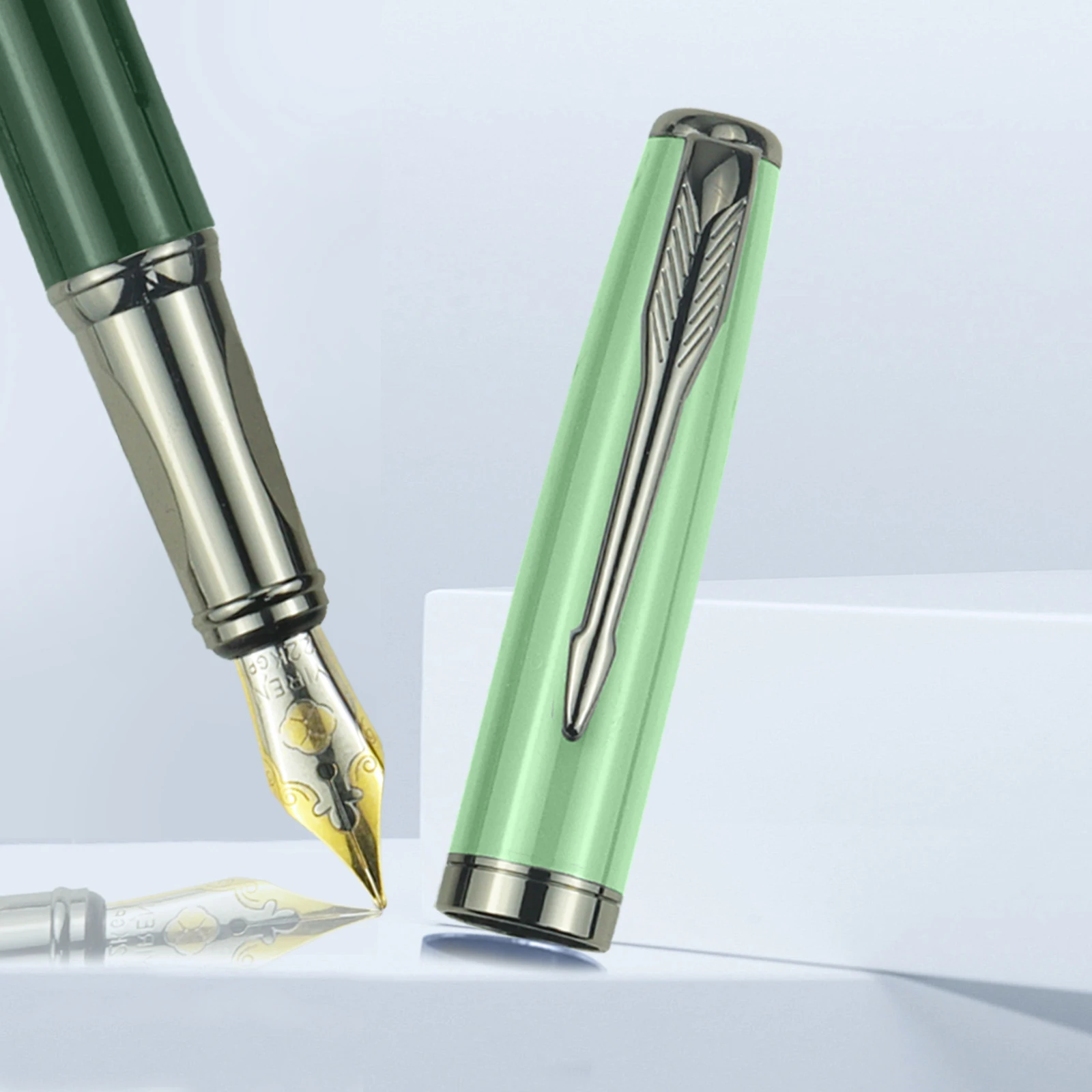 

Fountain Pen Set for Writing, Medium Morandi Color Nib Fountain Pen, Comes with 5 Black and 5 Blue Refills, Best Pen Gift Set, P