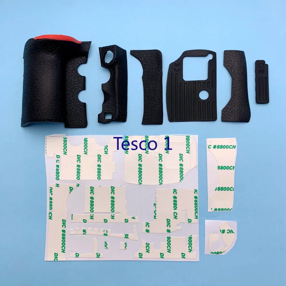 Juego de 6 uds de cubierta de cuerpo de goma, agarre frontal, pulgar lateral, ranura para tarjeta inferior, pulgar con cinta para pieza de cámara Digital Nikon D810 D810A