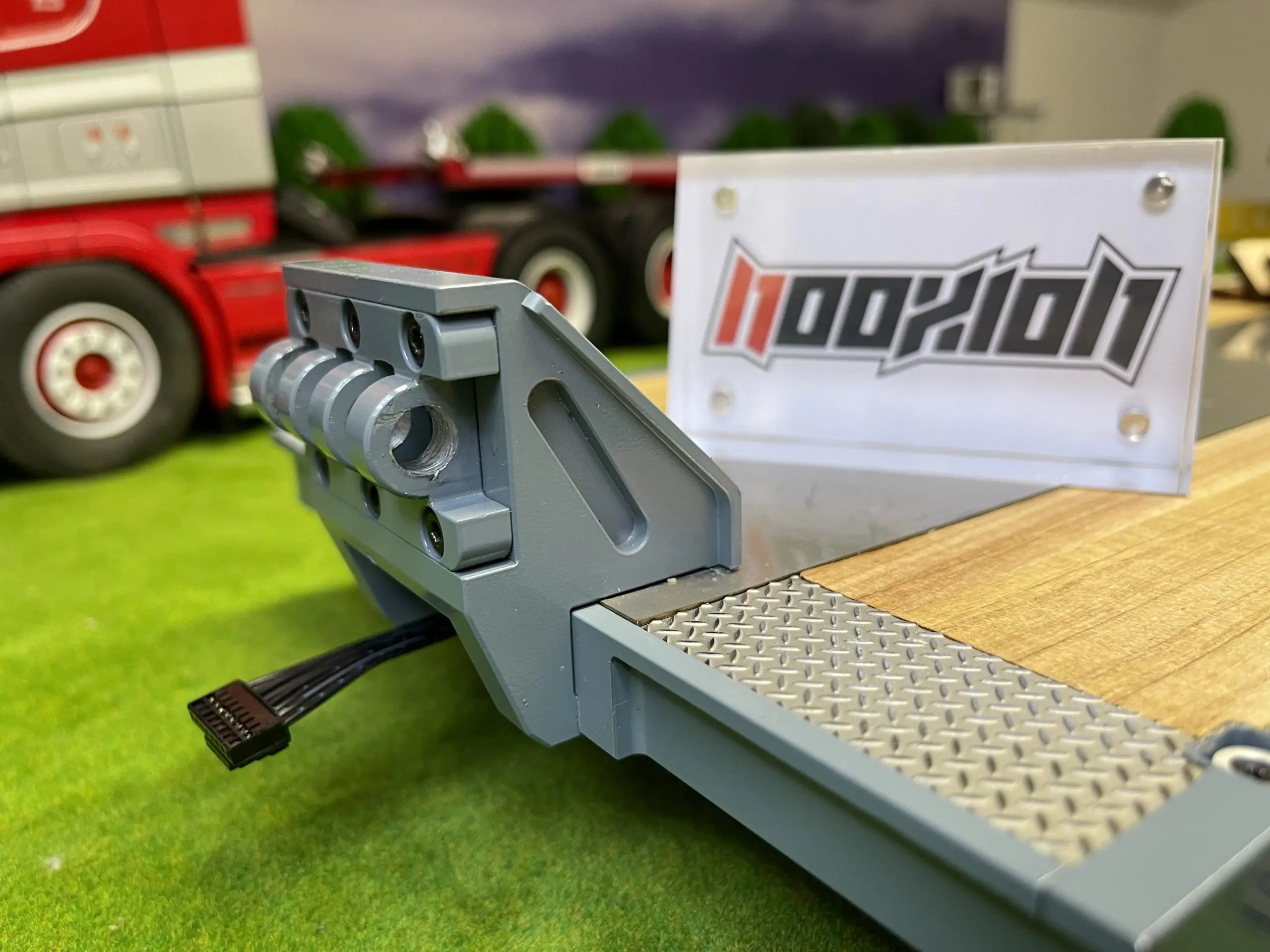 Nooxion Fury Bear Model 2+5 Series Low Flat Module Kit 1/14 Engineering Trailer Tractors Broshuis 5+2 Lowbed For Tamiya Lesu