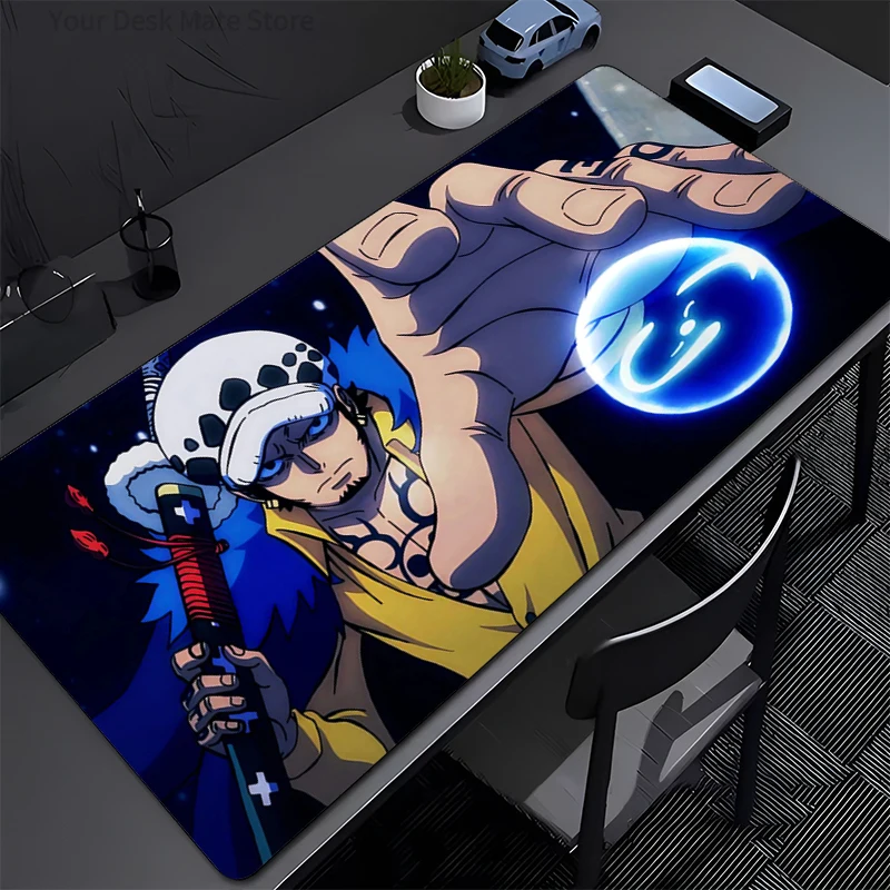 ONE PIECE Trafalgar D Water Law Mouse Pad Large Rubber Keyboard Mouse Carpet Anti-Slip Gamer Mouse Pad Coaster PC Anime Mousepad