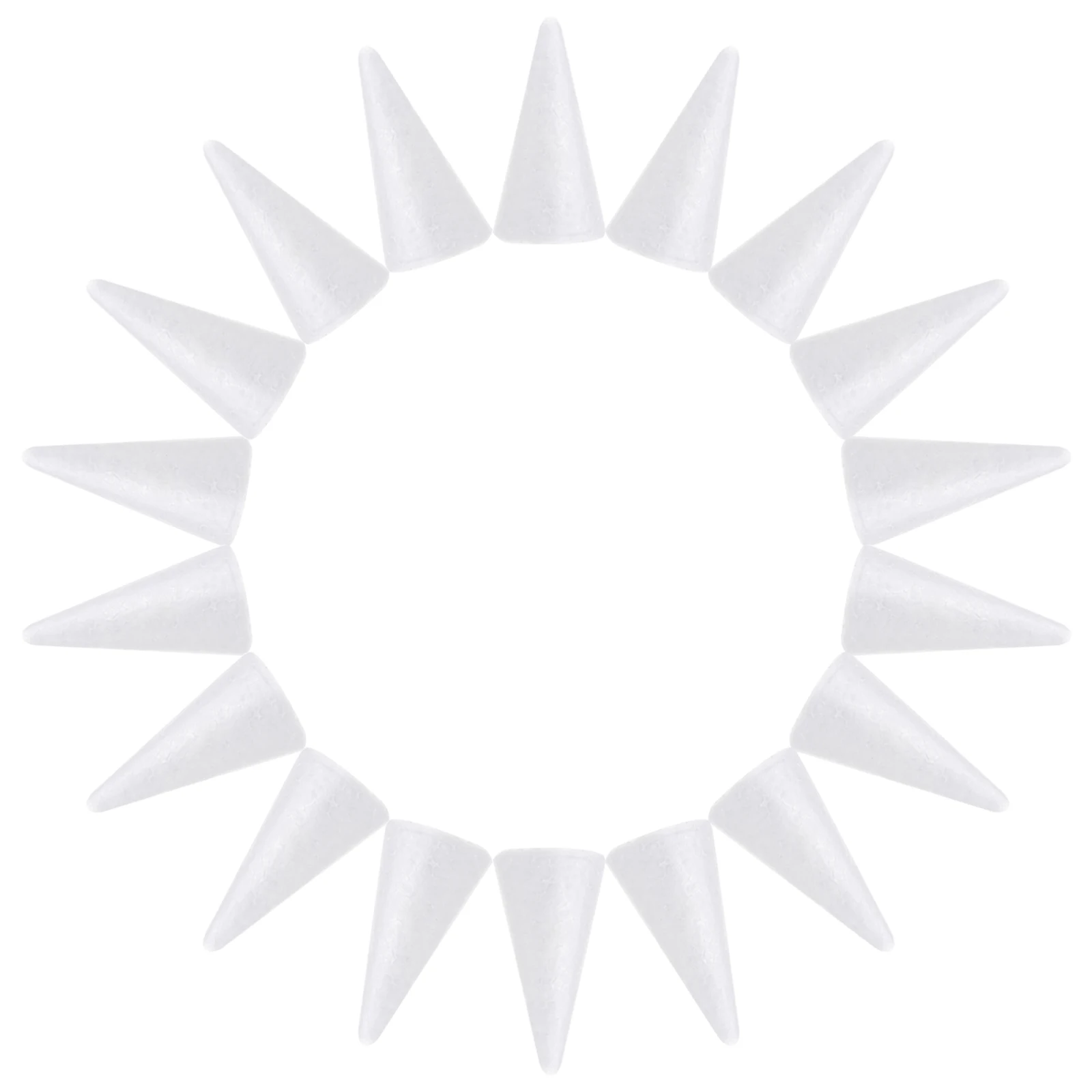 

24 шт. пенопластовые конусы, ремесленный материал, конусообразные принадлежности для рукоделия для художественных проектов, украшения для рождественской елки, формы из полистирола