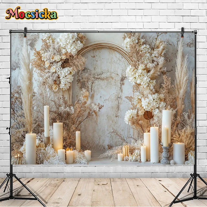 Abstract Texture Photography Background Decor Flower Candles Bride Wedding Cake Smash Family Portraits Photoshoot Backdrop Props